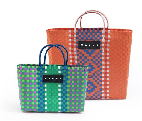 Marni Bag, Market Tote Bag, Logo Vintage, Straw Bags, Market Tote, Orange Bag, Basket Bag, Market Bag, 로고 디자인