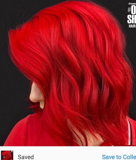 Neon Red Hair Color, Bright Red Hair Ideas, Neon Red Hair, Red Hair Vampire, Bright Red Hair Color, Fire Red Hair, Ocean Hair, Black Kids Braids Hairstyles, Sunset Hair