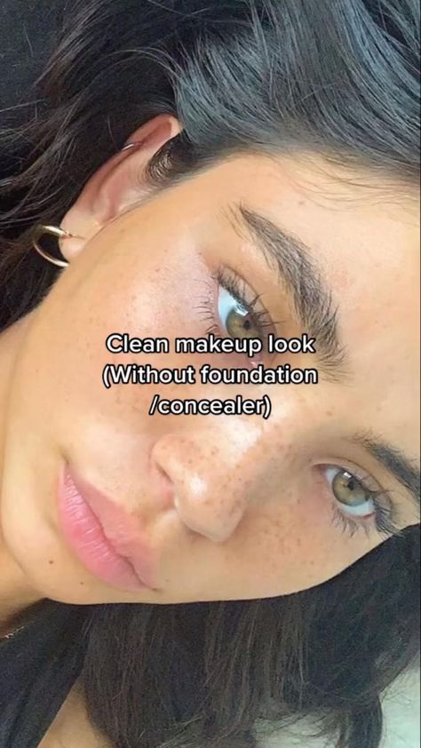 Clean Makeup Look Without Foundation, Makeup Look Without Foundation, Concealer Tutorial, Clean Makeup Look, No Make Up Make Up Look, 2022 Makeup, Simple Makeup Tips, Makeup Help, Face Makeup Tips