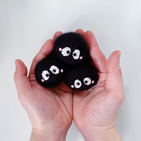 Studio Ghibli Amigurumi Pattern Free, Crochet Ghibli Pattern, Crochet Soot Sprite Free Pattern, Crochet Sphere Pattern Free, Crochet Studio Ghibli Free Pattern, Ghibli Crochet Pattern Free, Studio Ghibli Crochet Pattern Free, Studio Ghibli Crochet Pattern, Ghibli Crochet Pattern