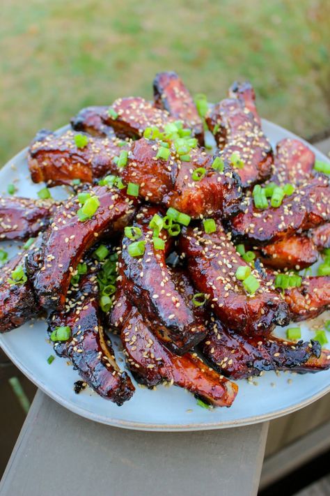 Fried Sticky Ribs - Over The Fire Cooking Fried Sticky Ribs, Sticky Ribs Recipe, Sticky Ribs, Pork Rib Recipes, Sweet And Spicy Sauce, Ribs Recipe, Fire Cooking, Smoked Food Recipes, Think Food