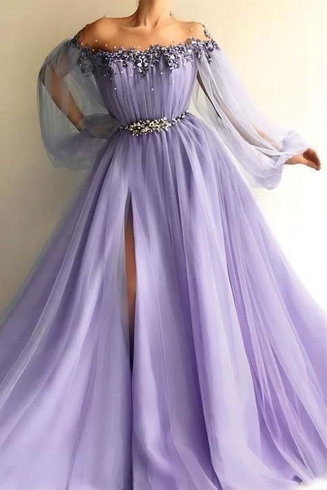 Nice dress Lilac Prom Dresses, Lavender Prom Dresses, Modest Evening Dress, Evening Party Dresses, 파티 드레스, Stunning Prom Dresses, Best Prom Dresses, Tulle Evening Dress, Purple Prom Dress