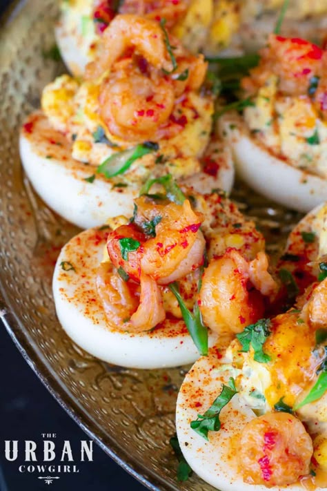 Crawfish Deviled Eggs Recipe, Grilled Pulled Pork, Crawfish Recipes, Devilled Eggs Recipe Best, Urban Cowgirl, Louisiana Recipes, Pulled Pork Recipes, Creole Recipes, Deviled Eggs Recipe