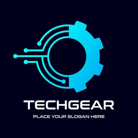 Gear technology vector logo template. This design use cog symbol. Suitable for industrial. Gear Logo Design Ideas, Tech Logo Ideas, Robotics Logo, Technology Symbol, Steam Logo, Company Logo Ideas, Apple Iphone Wallpapers, Industrial Logo, Hub Logo