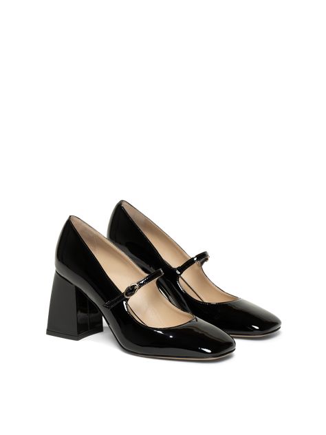 The Bianca - Black / 38 May Jane Shoes, Dainty Heels Classy, Black Heeled Mary Janes, Marry Jane’s, Sixth Form Shoes, Block Heels Aesthetic, Women’s Dress Shoes, Winter Formal Shoes, Small Black Heels