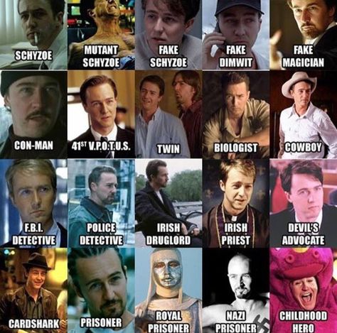 Mr.Norton ALWAYS puts everything for the screen and his characters. Edward Norton Primal Fear, Edward Norton Movies, Actor And Actress, Larry Flynt, Italian Job, Primal Fear, Edward Norton, Crush Love, Hello Handsome