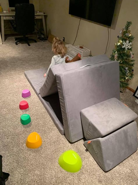 1 Nugget Couch Ideas, Nugget Configurations, Nugget Couch, Kids Couch, Toddler Playroom, Daycare Activities, Indoor Activities For Kids, Indoor Fun, Toddler Play