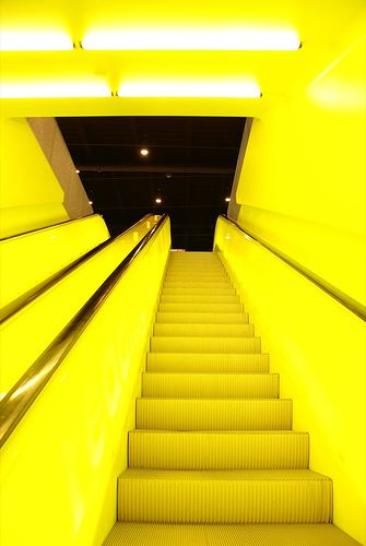 Yellow | Giallo | Jaune | Amarillo | Gul | Geel | Amarelo | イエロー | Colour | Texture | Style | Form | Yellow Stairs, Yellow Walls, The Top, The End, Stairs, Neon, Building, Yellow, Instagram