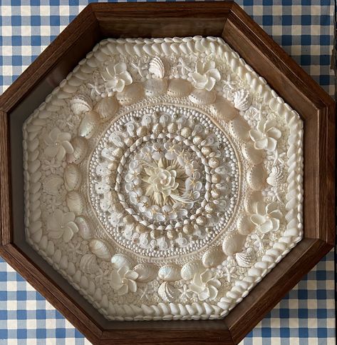 A Sailors Valentine made by Virginia Marcellus Seashell Identification, Seashell Projects, Personal Savings, Seashell Wall Art, Nautical Crafts, Sailors Valentine, Coral Art, Seashell Painting, Shell Crafts Diy