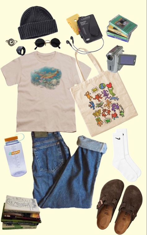 Hipster 2023 Outfits, Vintage Indie Aesthetic Outfits, Mens Granola Style, Hippie Indie Outfits, Indie Aesthetic Fashion, Indie Outfits Men, Indie Outfit Inspo, Indie Outfits Aesthetic, Outfits For Mexico