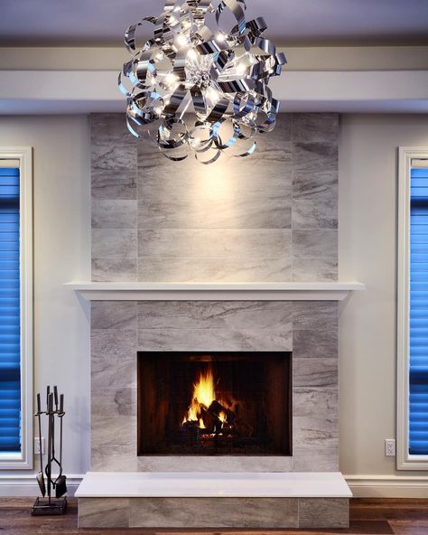 Tile Fireplace Surrounds, Tile Wall Fireplace Ideas, Fireplace Border Ideas, Tiled Fireplace Surround Ideas, Fireplace Update Ideas Tile, Modern Fireplace Remodel Ideas, Fireplace Wall Ideas Tile Modern, Tile Fireplace Makeover Modern, Fireplace Stone Ideas Modern