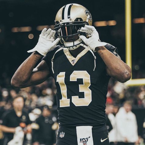 Nfl Pfp, Nfl Saints, Nfl Football Art, New Orleans Saints Football, Legends Football, Michael Thomas, Nfl Photos, Saints Football, Football Icon