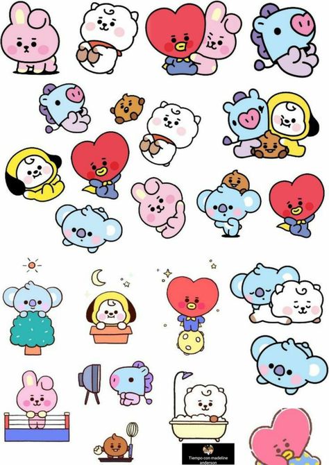 Cute Bt21 Stickers, Bt21 Printable Stickers, Bt21 Stickers Printable Hd, Bt21 Tattoo Ideas, Bts Journal Stickers Printable, Bt21 Tattoo, Bt21 Cartoon, Bt21 Stickers, Seni Korea