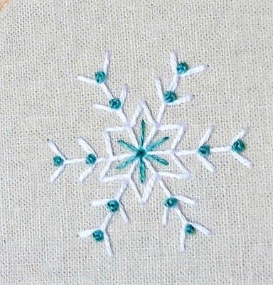 Hand Embroidered Snowflakes, Embroidered Snowflakes Pattern, Embroider Snowflake, Embroidery Snowflake, Snowflakes Embroidery Pattern, Embroidered Snowflakes, Snowflake Embroidery, Winter Embroidery, Christmas Embroidery Patterns