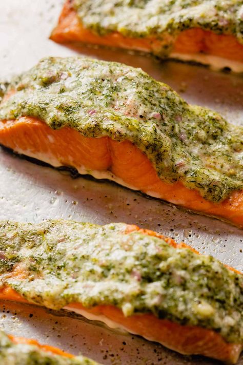 A simple yet delicious recipe for Baked Salmon with Mayonnaise. This 6-ingredient, 20-minute recipe is fresh, savory and perfect for weeknights. Salmon With Mayonnaise, Salmon With Mayo, Baked Salmon With Mayo, Salmon Recipes Oven, Oven Salmon, Delicious Salmon Recipes, Salmon Salad Recipes, Sauce For Salmon, Pesto Salmon