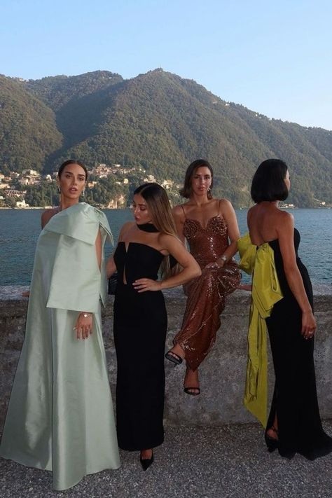 Summer Italy Outfits, Wedding Guest Fashion, Wedding Guest Outfit Inspiration, New Years Eve Dress, Black Tie Wedding Guest Dress, Black Tie Dress Code, Black Tie Attire, Formal Wedding Guests, Europe Wedding