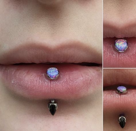 Piercing vertical labret