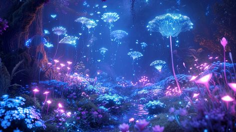 night scene of a fantastical glowing garden #midjourneyV6 #aiartgeneratedart #generativeart #generativeartwork #artificialintelligenceai #aiartgenerator #aiartwork #aiartworks #artificialintelligence #midjourney #midjourneyart #midjourneycommunity Glowing Garden, Computer Wallpaper Hd, Fantasy Background, Desktop Wallpaper Art, Wallpaper Collage, Night Forest, Circle Metal Wall Art, Alien Concept Art, Night Scene