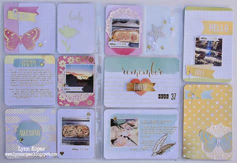 I love the bottom card with the square photo & the journaling. just my style: Project Life Studio Calico Project Life, Raskog Cart, Finding My Way, Becky Higgins, Heidi Swapp, Pocket Letters, Memory Keeping, Health Wealth, Square Photos