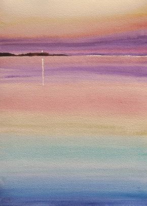 'Sherbet Sunset Watercolor' Poster, picture, metal print, paint by Eva Nev | Displate Pastel Sunset Painting, Sunset Painting Watercolor, Watercolour Sunset, Akvarel Illustration, Watercolor Pencil Art, Sunset Watercolor, Psy Art, Watercolor Sunset, Watercolor Projects