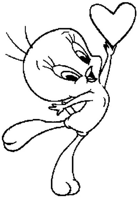 Cute Tweety Bird Coloring Pages http://procoloring.com/tweety-bird-coloring-pages/ Cartoon Bird Drawing, Tweety Bird Drawing, Cartoon Witch, Bird Coloring, Witch Coloring Pages, Love Coloring Pages, Cartoon Birds, Disney Art Drawings, Bird Coloring Pages