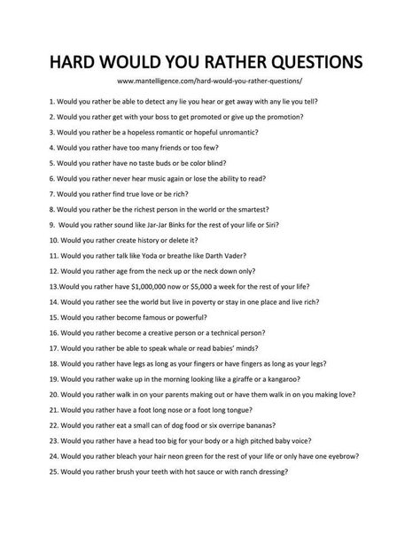 Hard Would You Rather, Conversation Starter Questions, Deep Conversation Topics, Questions To Get To Know Someone, Rather Questions, Deep Conversation, Would You Rather Questions, Truth And Dare, Fun Questions