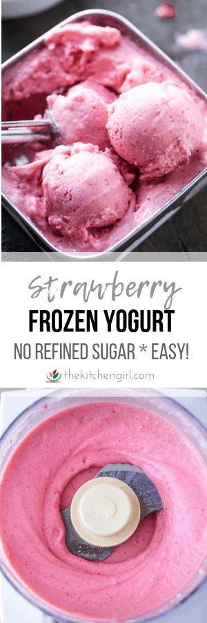 Frozen Strawberries And Greek Yogurt, Healthy Strawberry Dessert Recipes, Strawberry Frozen Yogurt Recipe, Fresh Fruit Snacks, Strawberry Yogurt Dessert, Fresh Fruit Ice Cream, Uses For Frozen Strawberries, Strawberry Frozen Dessert, How To Use Frozen Strawberries