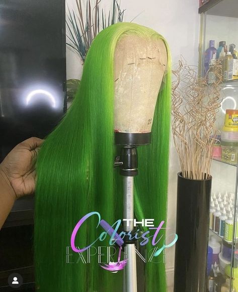 Neon Green Lace Front Wig, Blonde And Green Wig, Green Ombre Wig, Lime Green Lace Front Wig, Slime Green Wig, Green Wigs Black Women, Green Frontal Wig, Lime Green Wig, Green Lace Front Wigs