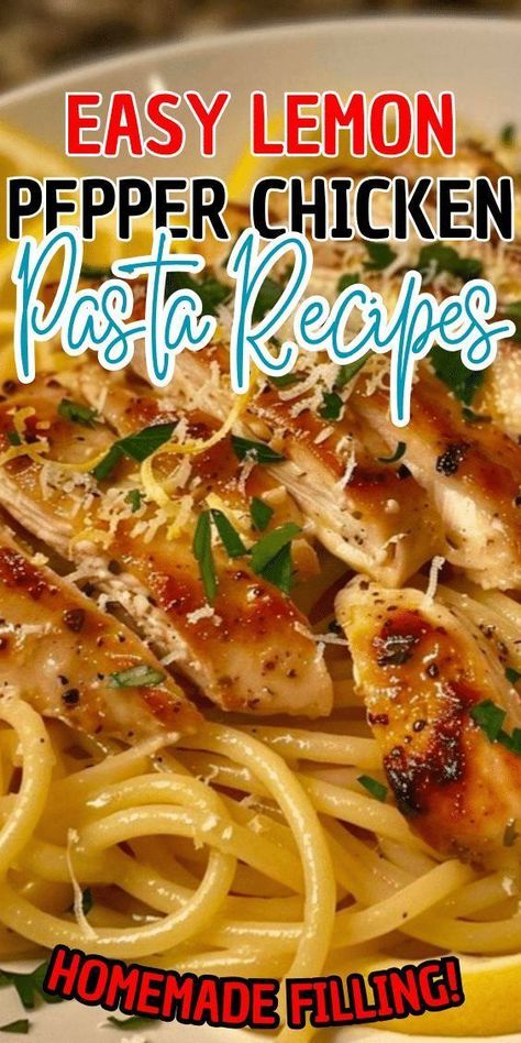 Lemon Pepper Chicken Pasta, a dish that brings together the bright, tangy flavors of lemon with the savory goodness of peppered chicken. Imagine tender chicken pieces cooked to perfection, tossed with al dente pasta and a creamy lemon sauce that’s as refreshing as a summer breeze. Whether you’re looking to impress guests at a dinner party or simply craving a quick and delicious weeknight meal, this pasta dish is a surefire hit. Lemon Pepper Chicken And Pasta, Lemon Pepper Chicken Pasta, Peppered Chicken, Lemon Pepper Pasta, Lemon Pepper Chicken Breast, Creamy Lemon Sauce, Lemon Cream Sauces, Chicken Noodle Recipes, Pepper Pasta