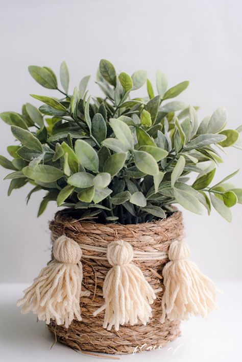 Diy Rope Design, Do It Yourself Decoration, Diy Rope Basket, Rope Projects, Rope Diy, Dollar Store Hacks, Deco Nature, Rope Crafts Diy, Work Diy