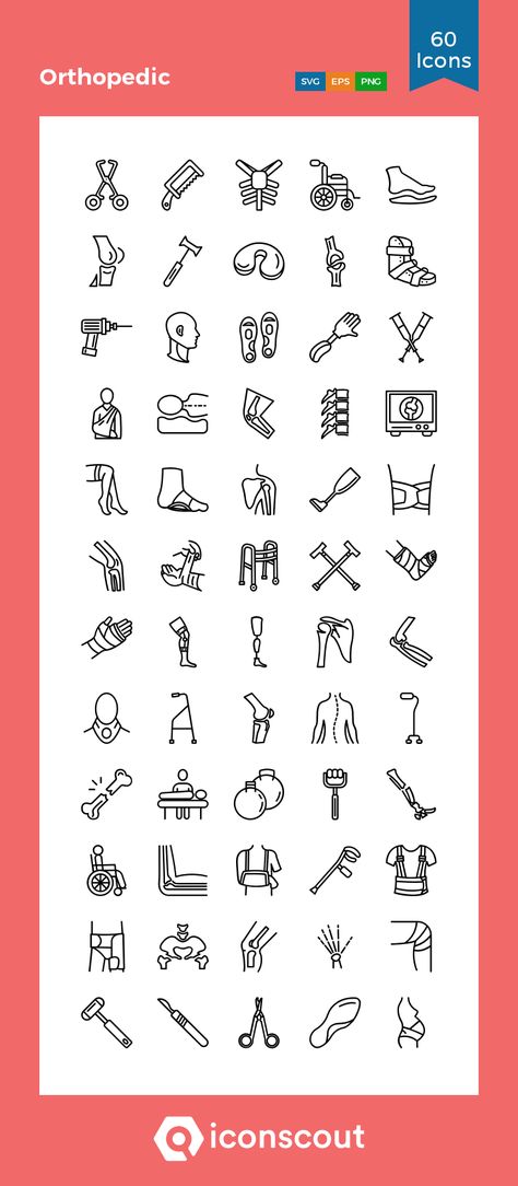 Orthopedic Icon Pack - 60 Line Icons Orthopedic Tattoo Ideas, Orthopedic Surgeon Quotes, Orthopedic Tattoo, Orthopedic Surgery Wallpaper, Orthopedic Surgery Aesthetic, Surgeon Quotes, Knee Operation, Medical Quotes, Ligament Tear