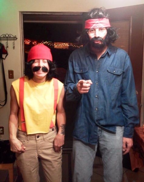 Cheech & Chong couples costume Cheech And Ching Couple Costume, Cheech And Chong Costumes Couples, Cheech And Chong Costumes, Decades Day, 90s Halloween Costumes, Halloween Pranks, Couple Cosplay, Halloween Couples, Halloween 23