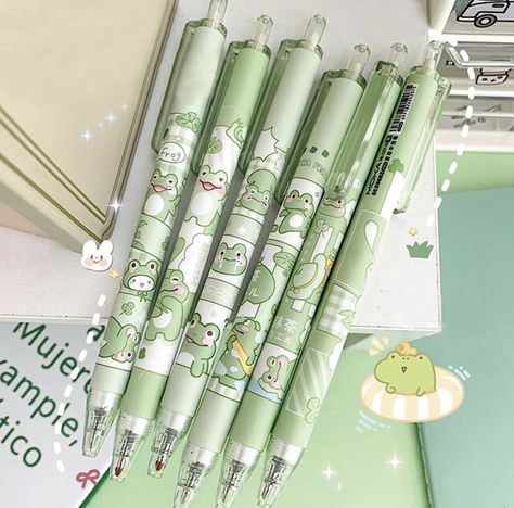 Animal Pen, Fine Writing Instruments, Gel Pens Set, Frog Design, Cute Frog, Ink Pens, Gel Ink Pens, Kawaii Stationery, Stationery Collection