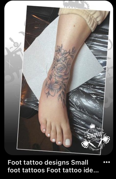 Roses Ankle Tattoos For Women, Hibiscus Flower Leg Tattoo, Rap Around Ankle Tattoo, Roses Ankle Tattoo, Rose Tattoos Ankle, Women Foot Tattoos Ideas, Ankle Tattoo With Heels, Cute Ankle Tattoos For Women Wrap Around, Ankle Sleeve Tattoo Women