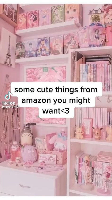 Pink Kawaii Room Decor, Kawaii Room Furniture, Kawaii Amazon Finds Cheap, Sanrio Room Decor Amazon, Kawaii Must Haves, Cutecore Aliexpress Finds, Kawaii Shein Finds, How To Make Your Room Kawaii, Cute Amazon Finds Kawaii