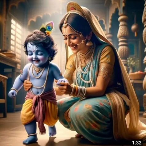 Yasodha Krishna Images, Krishna And Yashoda Images, Cute Little Krishna Images, Krishna And Yashoda, Little Krishna Images, Krishna Yashoda, Little Kanha Ji Images, Ram Sita Photo, Yashoda Krishna