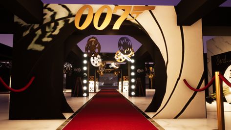 Themes - Visual Architects James Bond Theme Party, 007 Theme, James Bond Casino Royale, 007 Casino Royale, Casino Birthday Party, James Bond Party, Casino Royale Theme, Event Entrance, James Bond Theme