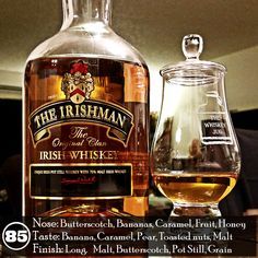 The Irishman Original Clan Irish Whiskey is good stuff. Even if it’s not tremendously complex it’s just an out and out fun daily drinker. Warm, sweet, fruity and malty nose meets silky, sweet, fruity and malty palate in a simple and pleasant manner. My only major complaint is I wish there was more pot still. I would love to try this with the the 70/30 Single malt / Single Pot Still reversed; I’m sure it would be incredible. Scottish Whiskey, The Irishman, Drinks To Try, Alcohol Packaging, Good Whiskey, Pot Still, Good Cigars, Cigars And Whiskey, Scotch Whiskey