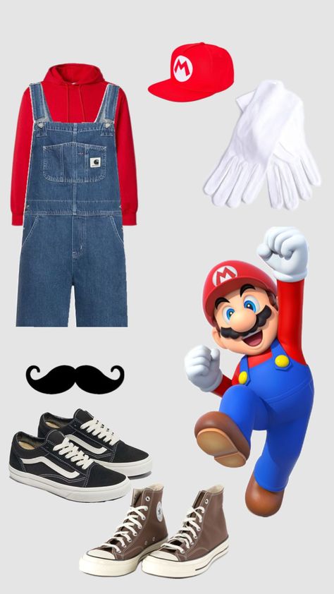 #mario #halloween #costume Halloween Costumes Mario, Mario Halloween, Mario Costume, Halloween Outfit, Halloween Outfits, Halloween Costume, Mario, Halloween Costumes, Halloween