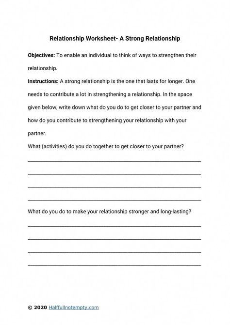 Couple Excercises, Couples Worksheets, Couples Counseling Worksheets, Counselling Theories, Marriage Help Counseling, Marriage Counseling Worksheets, Boyfriend Application, Couple Therapy, Couples Therapy Worksheets