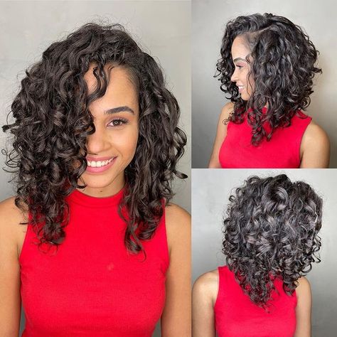 Natural Curly Hair Hairstyles, Inverted Lob, Lob Curly Hair, Curly Lob Haircut, Curly Inverted Bob, Curly Angled Bobs, Long Curly Bob, Hairstyles For Fall, Natural Curly Hairstyles