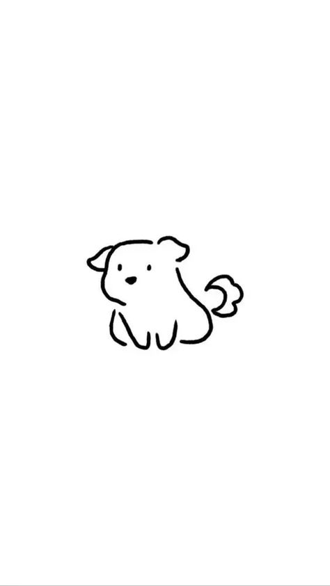 Drawing Pets Mini Dog Drawing, Dogs Easy Drawing, Cute Small Easy Doodles Animals, Dog Drawing Aesthetic, Dog Aesthetic Drawing, Doodle Dog Drawing, Doodle Art Dog, Easy Animal Doodles, Cute Dog Drawing Easy