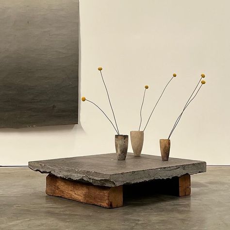 Objet vagabond on Instagram: "Massive stone coffee table #wabisabi #design #interior #spirituality #simple #line #available #objetvagabond" Wabi Sabi Table, Wabi Sabi Inspiration, Wabi Sabi Coffee Table, Wabi Sabi Interior, Interior Minimal, Concrete Coffee Table, Stone Interior, Stone Coffee Table, Stone Table