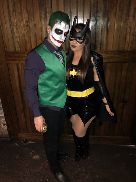 Batman And Batwomen Couple Costume, Batman And Car Women Costume, Bat Man Couple Costume, Duo Halloween Costumes Batman And Joker, Catwoman And Batman Couple Costume, Batman And Batgirl Costumes Couples, Joker And Batman Couple Costume, Batman And Joker Couple Costumes, Batman And Joker Costumes