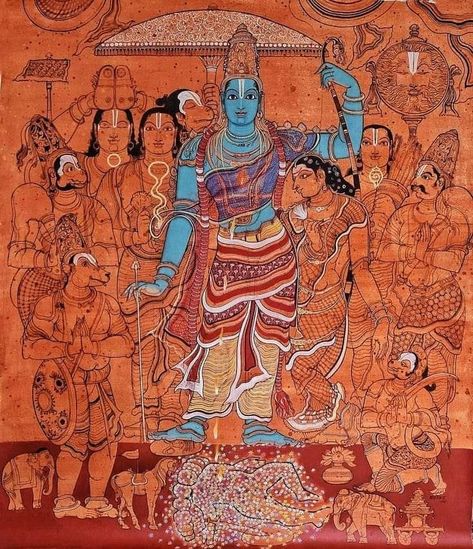 Hall Ideas Modern, Ramayana Illustration, Rama God, Ramayana Art, साईं बाबा, Mysore Painting, Indian Traditional Paintings, Modern Indian Art, Hall Ideas