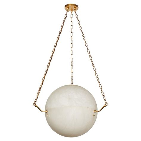 Check out this item from 1stdibs! 'Atlas' Alabaster Suspension Lamp by Denis De La Mesiere: https://www.1stdibs.com/id-f_24703052 Globe Pendant Light, French Designer, Suspension Lamp, Lamps Ceiling, French Design, Kitchen Room, Bead Art, Light Table, Warm Light