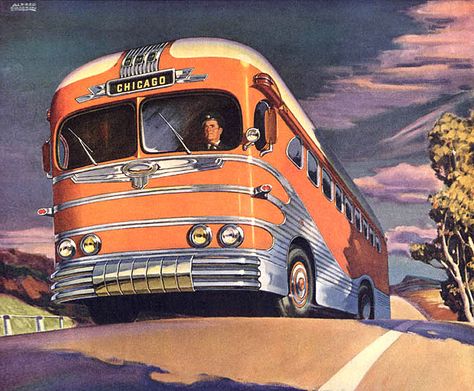 bus - Timken Roller Bearing Retro Bus, Bus Art, Greyhound Bus, Bus Line, Wheels On The Bus, Bus Coach, Bus Travel, Vintage Trucks, Big Trucks