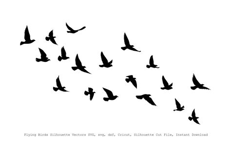 Bird Sillouhette, Art Homeschool, Bird Silhouette Art, Tattoo Zone, Flying Bird Silhouette, Memory Quotes, Vogel Silhouette, Hope Tattoo, Birds Clipart