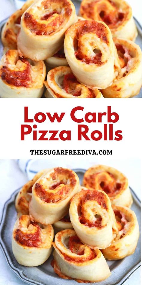 Low Carb Pizza Rolls, a simple keto low carbohydrate friendly recipe for making a tasty pizza inspired snack or meal. Low Carb Pizza Rolls, Pizza Roll Recipe, Pizza Roll Up, Tasty Pizza, Low Carb Low Fat Recipes, Simple Keto, Low Carb Sauces, No Carb Recipes, Low Carb Low Sugar