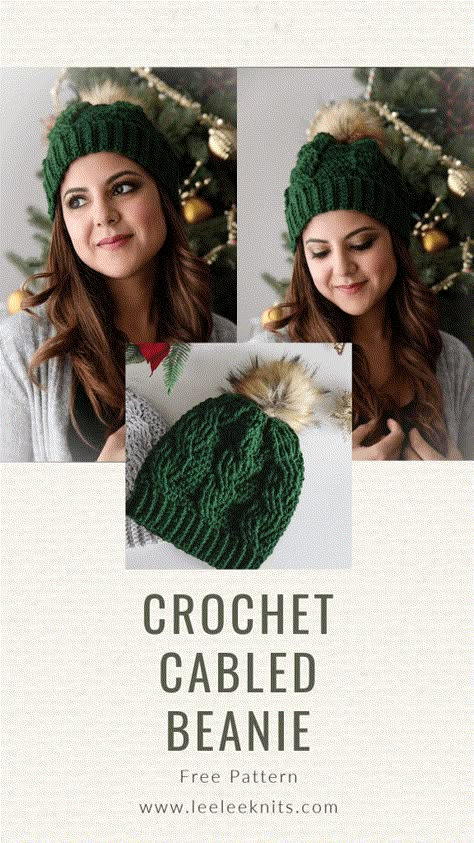 Crochet Cable Hat Pattern, Crochet Queen, Chunky Crochet Hat, Crochet Adult Hat, Diy Outfits, Crochet Leg Warmers, Hat Patterns Free, Crochet Geek, Crochet Cable